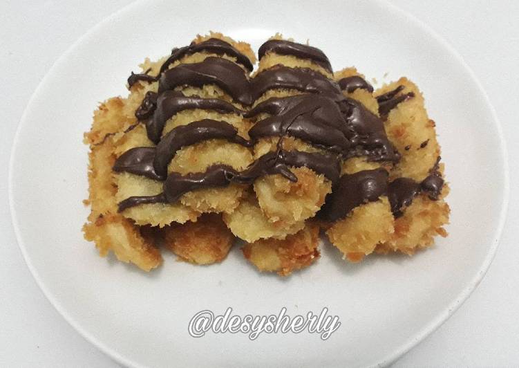  Resep  Pisang  goreng  tepung  panir  fried banana with bread 