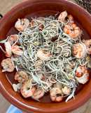 Gambas con gulas al ajillo |Fácil y con un toque picante