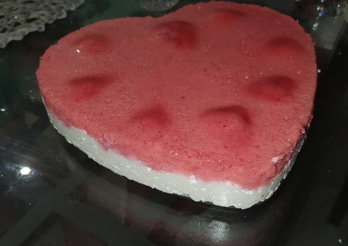 ПП клубничный пирог на твороге (на 14 февраля)