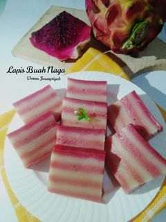 Foto resep Kue Lapis Buah Naga