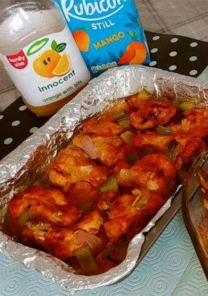A picture of Baked chicken Wings.