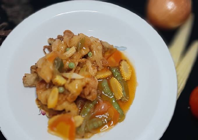 Udang asam manis