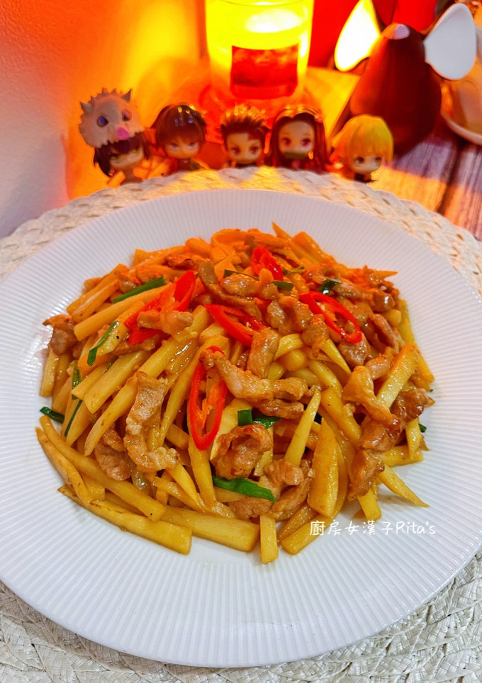 竹筍炒肉絲 的食譜成品照片