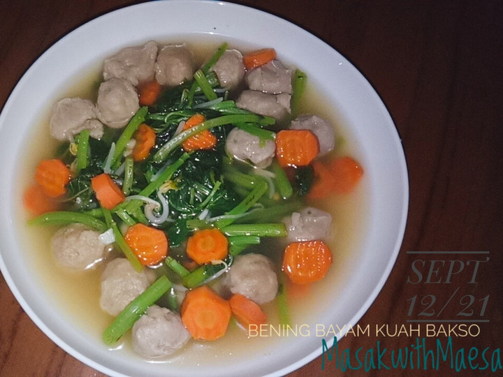 Standar Bagaimana cara membuat Bening Bayam Kuah Bakso dijamin sempurna