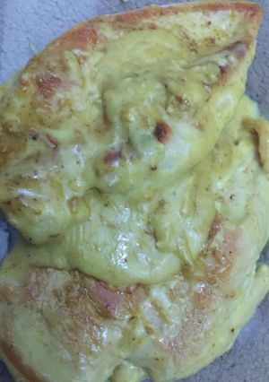 صورة لوصفة دجاج بكريمة الكاري (قليل الدسم)