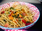 Une photo de pâte spaghetti
