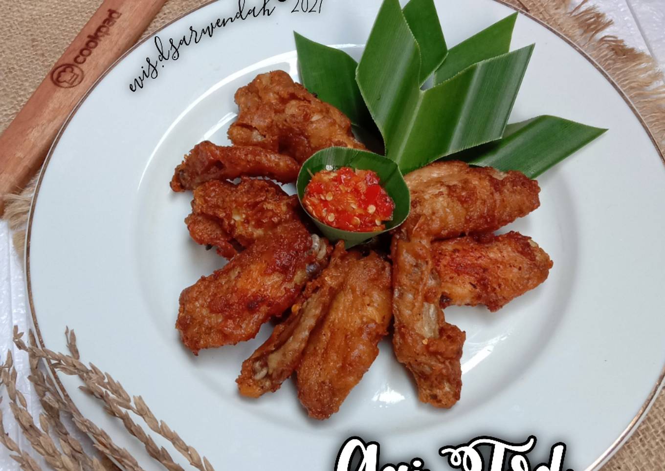 Gai Tod (Thai Style Fried Chicken) with Sambal Geprek