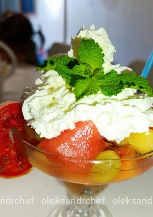 Фото Фруктовий🫒🍉🍑🍈 салат 🥗/Fruit🫒🍉🍑🍈 salad 🥗.