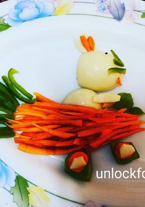 A picture of Egg Capsicum and Carrot Salad.