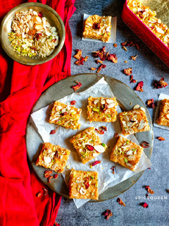 A picture of Instant Kalakand with Condensed Milk.