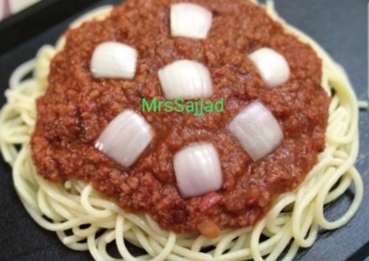 Qeema spaghetti