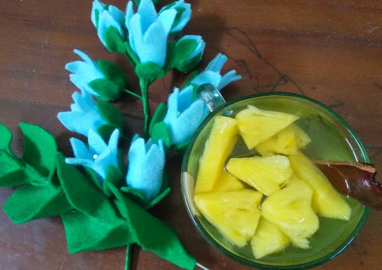 Resep Es setrup nanas modal 5rb doang nih, Lezat Sekali