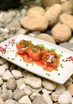 Hình của món Cà Chua Nhồi Thịt.