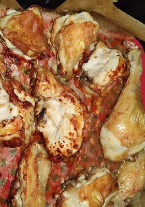 Una foto de Pollo troceado y asado en freidora de aire Cosori Smart 5'5