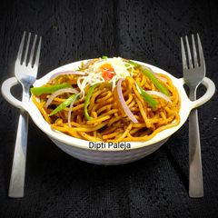 Vegetable Hakka Noodles A picture of Vegetable Hakka Noodles.