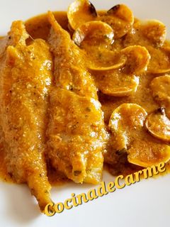 Una foto de Rape en salsa con almejas (individual)