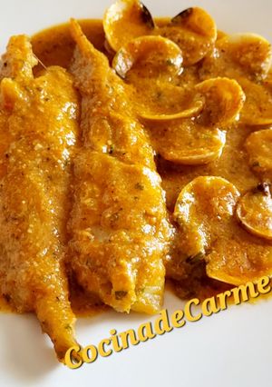 Una foto de Rape en salsa con almejas (individual)