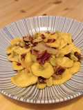 Orecchiette con habitas y jamón