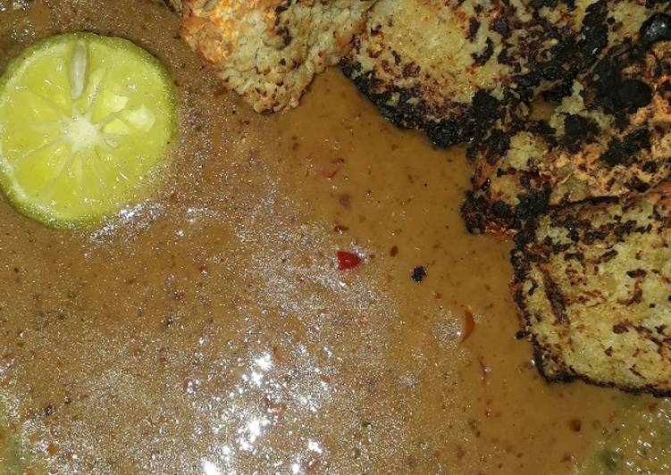 Pecak oncom sambal kacang