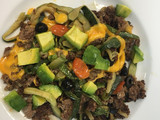 Keto pasta de zuchinni con carne molida