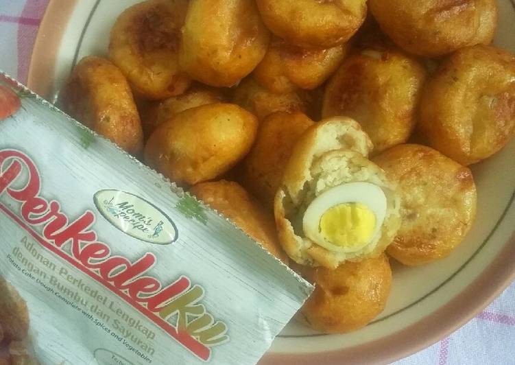 Resep Perkedel Kentang Telur Puyuh (dengan tepung praktis Perkedelku) yang Enak