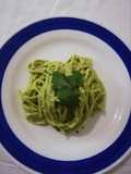 Spaghetti verde poblano. ¡Riquísimo!