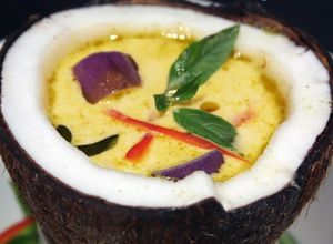 Una foto de Sopa de coco