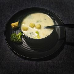 A picture of Thai Baby Corn Soup.