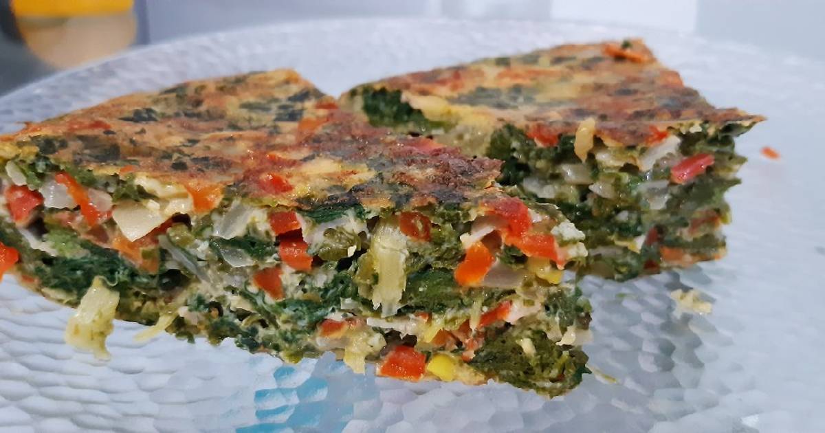 Tortilla de acelga y espinaca Receta de Flavia Cookpad