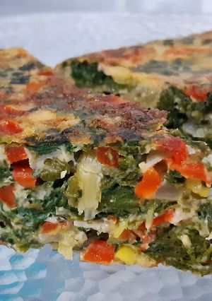 Una foto de Tortilla de acelga y espinaca