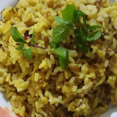 A picture of Mung dal khichdi.