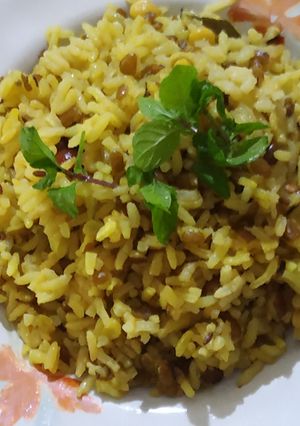 A picture of Mung dal khichdi.