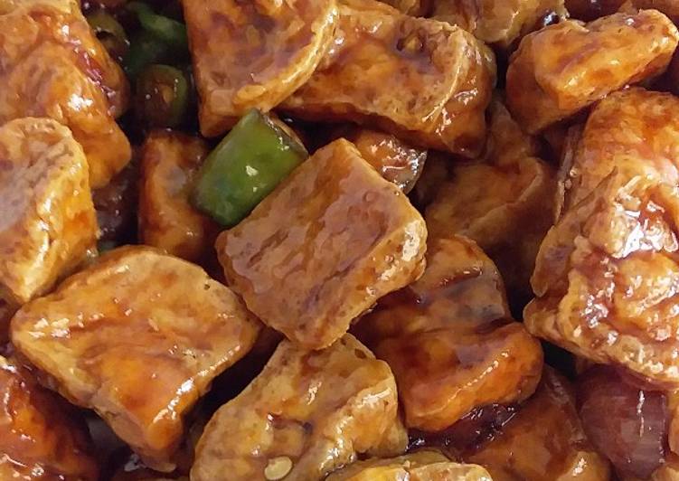 Tahu kecap cabai ijo