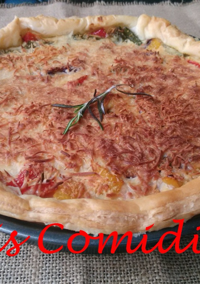 Una foto de Pastel a los tres pimientos