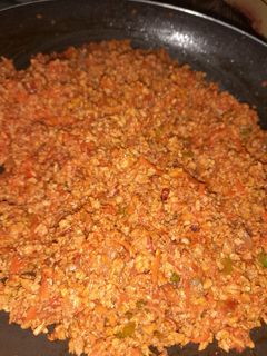 صورة لوصفة حمسة لحم مفروم🥘