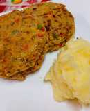 Hamburguesas de lentejas con verduras
