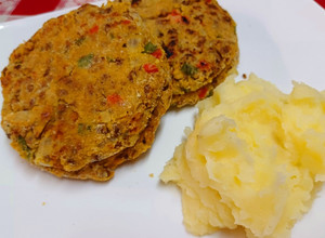 Una foto de Hamburguesas de lentejas con verduras