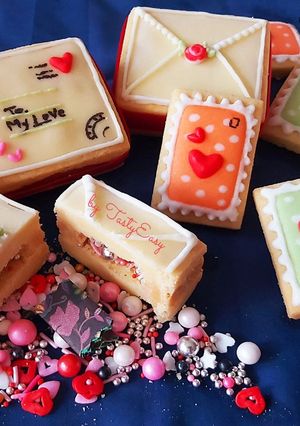 Foto resep Kue Kering Valentine | Icing Sugar Cookies | Kue Kering Butter Cookies | Cookies Decorating