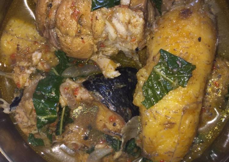Fish and plantain pepper soup Fish and plantain pepper soup