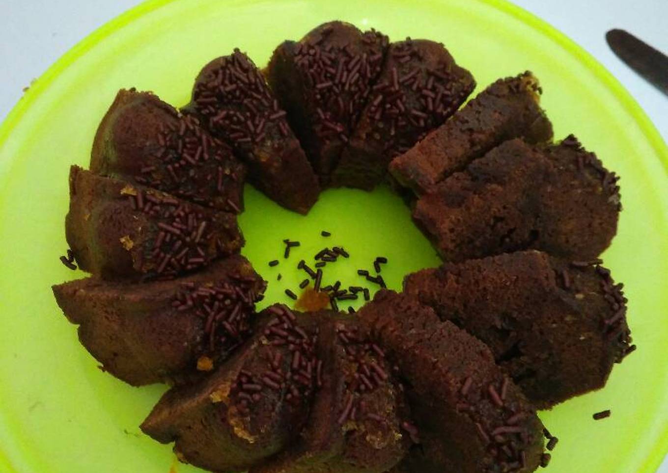 Brownis kukus chocolatos telur bebek