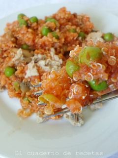 Una foto de Quinoa con verduras