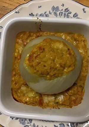 Une photo de Fenouils farcis aux tomates aubergine curcuma et fromage