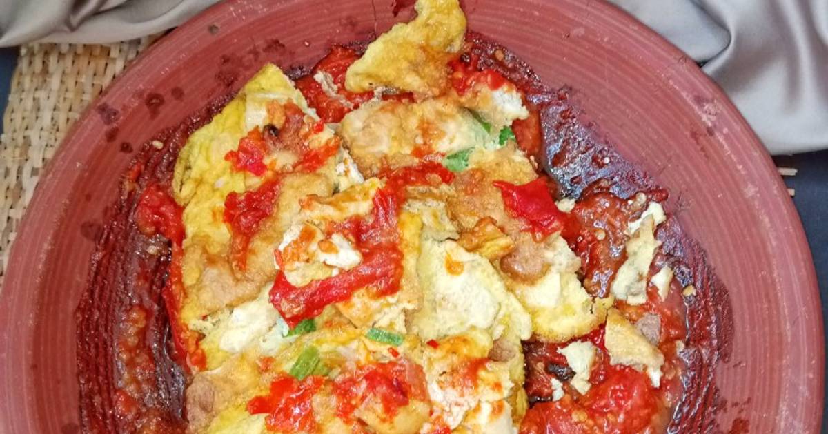 Resep Telur Dadar Sambal Geprek Penyet Oleh Dewi Saraswati Cookpad