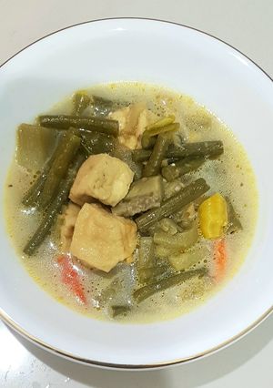 Foto resep Lodeh kacang panjang terong bumbu instan mahmudah