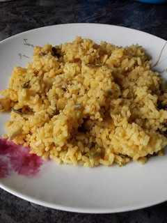 Una foto de Arroz con bacalao