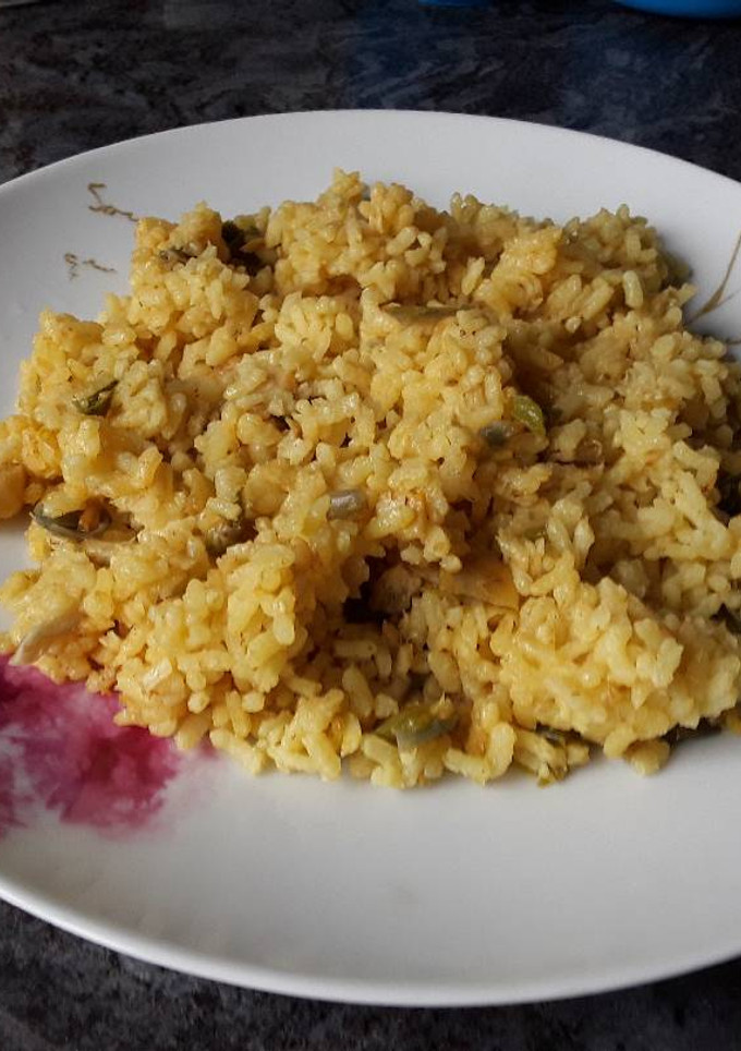 Una foto de Arroz con bacalao