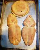 Pan de muerto muñecos y carretillas