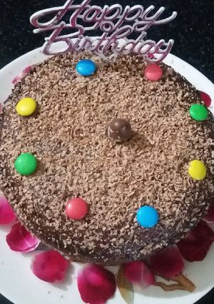 A picture of Whole wheat eggless chocolate cooker cake.
