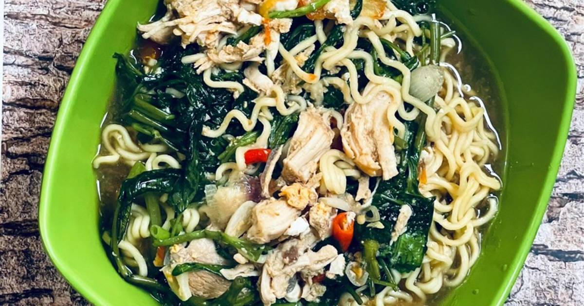 Resep Mie Kangkung Ayam Dijamin Nikmat dan Mudah