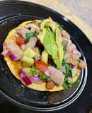 Tostadas de ceviche de camarón